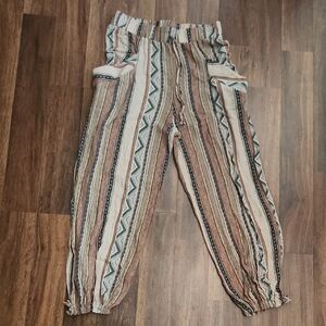 Easel Striped Boho Pants Small